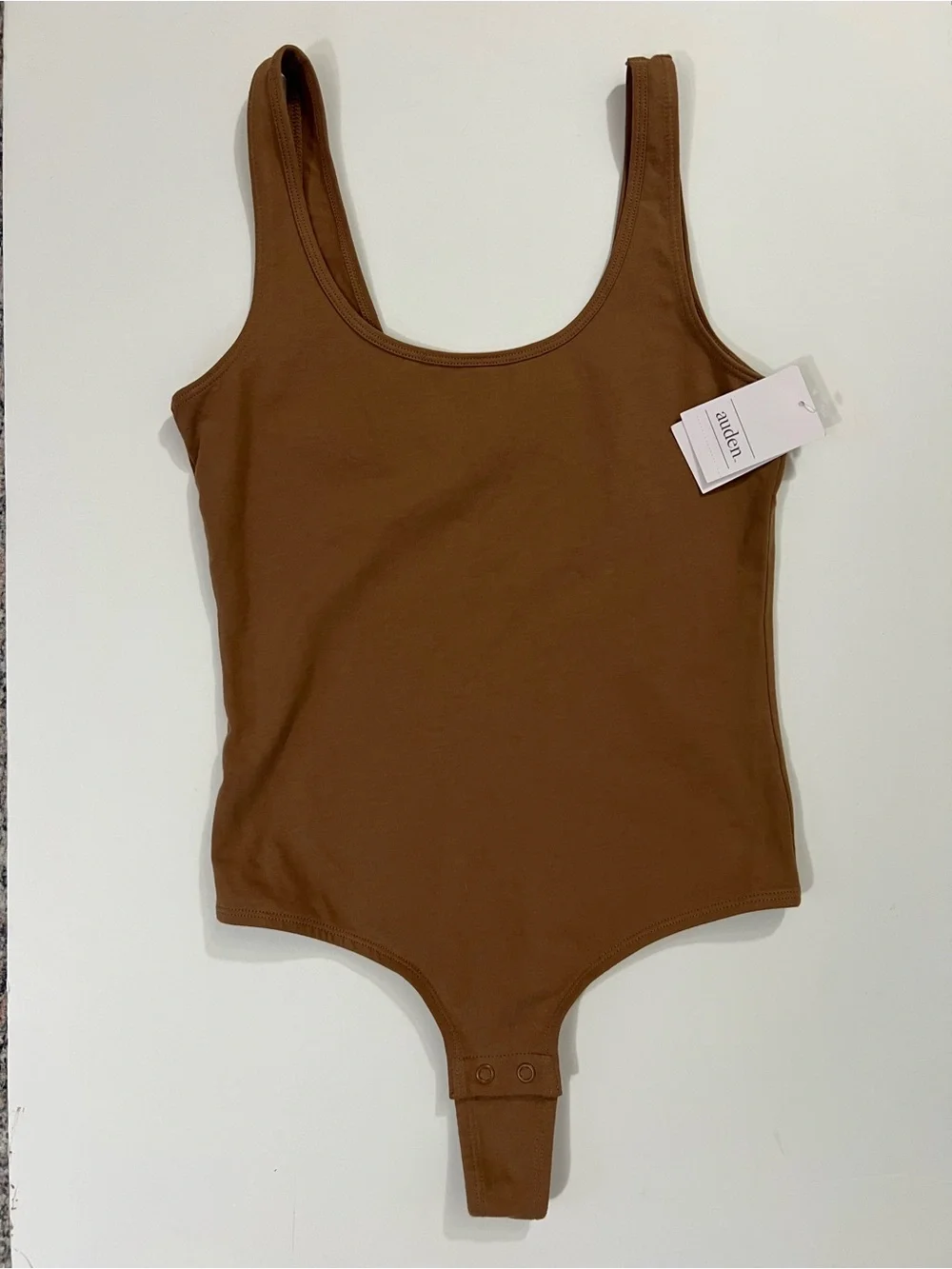 NWT Auden Tan Bodysuit XS